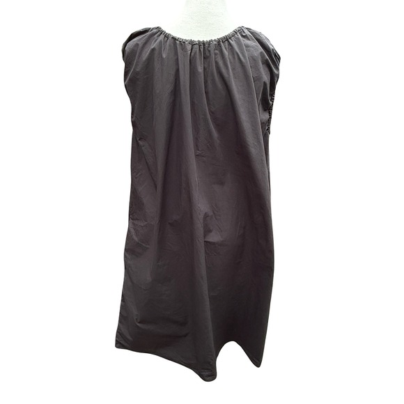 Chepe Made in Italy Black Cotton Sleeveless Dress Minimalist Casual Medium - Picture 5 of 9